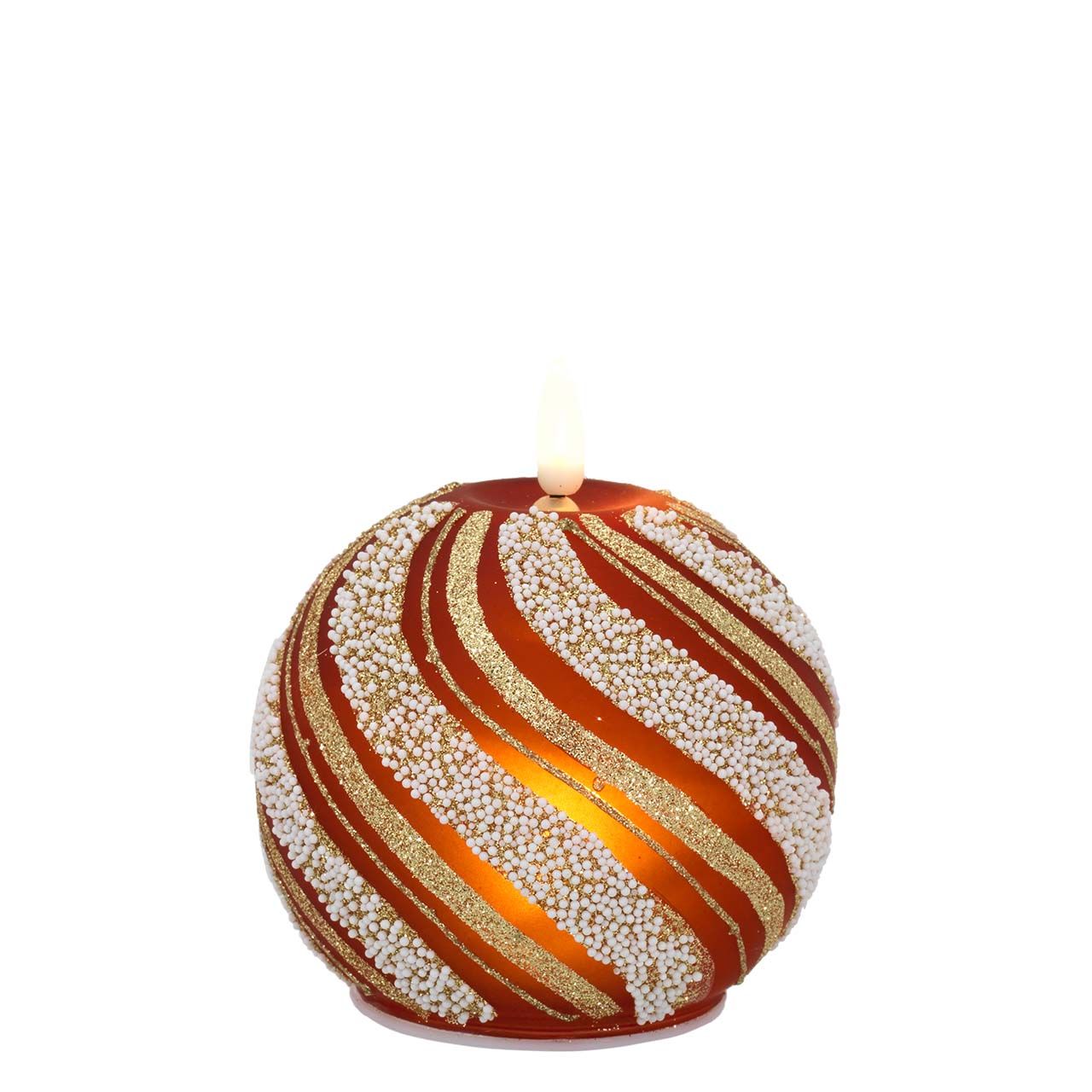 SFERA D.10 CON LED E FIAMMELLA